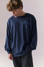 Grateful Dead Stealie Skull Long Sleeve – Dark and Stormy Blue Graphic Tee