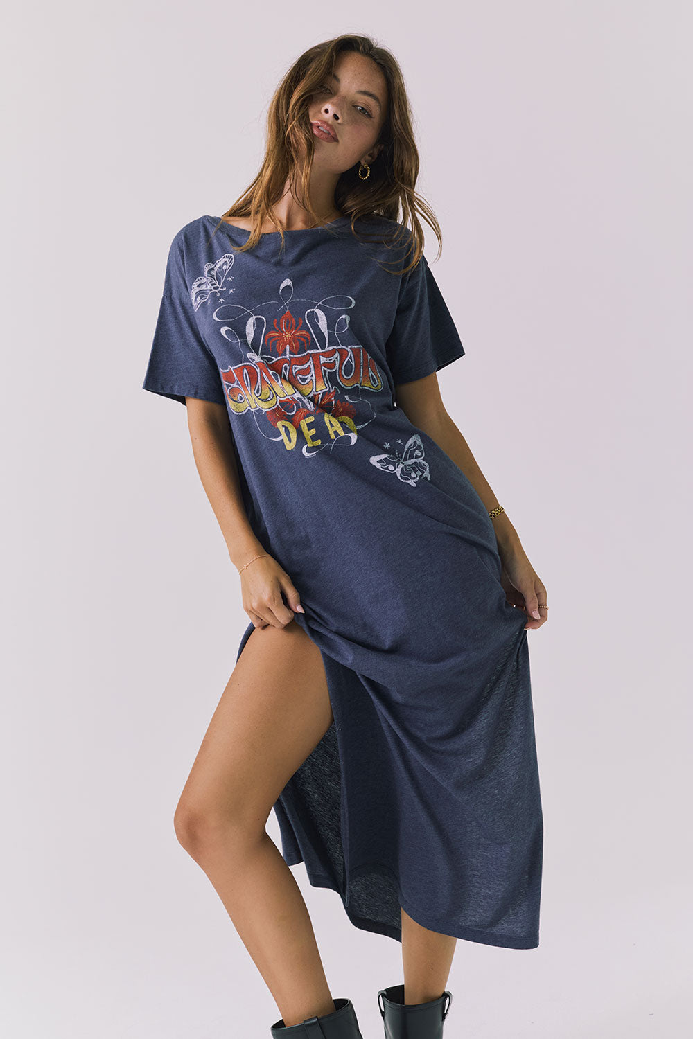 Grateful Dead West Coast Rose Tee Shirt Dress