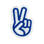Peace Hand Sign Patch 3" X 2" product flat on white background