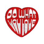 Do What You Love Patch 2 3/8" X 2 3/4" product flat on white background