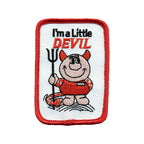 Little Devil Patch 2 3/4" X 2" product flat on white background