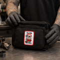 Fun Little Devil Patch shown in a street-style lifestyle setting