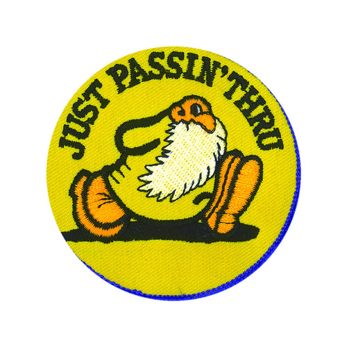 Just Passin Thru Patch 3" X 3" product flat on white background