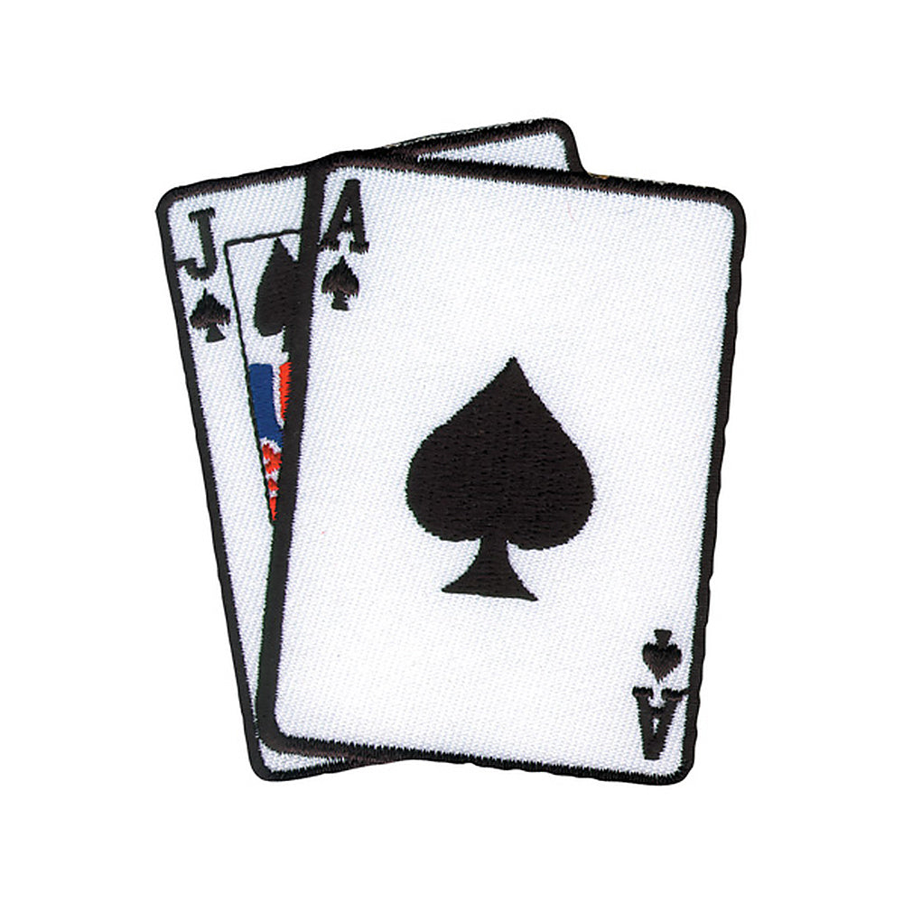 Blackjack Patch 3 1/4" X 2 3/4" product flat on white background