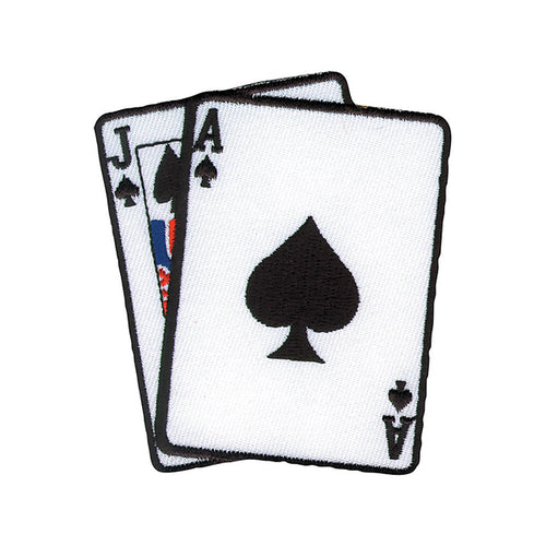 Blackjack Patch 3 1/4" X 2 3/4" product flat on white background