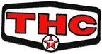 THC Lone Star embroidered patch with bold red lettering and Texas star detail