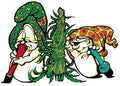 THC Two Shrooms Sticker 3 1/2" X 4 3/4"