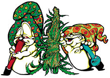 THC Two Shrooms Sticker 3 1/2" X 4 3/4"